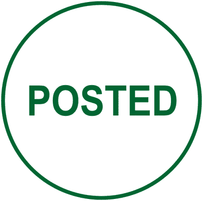 POSTED Round Border Stock Stamp - alternate view