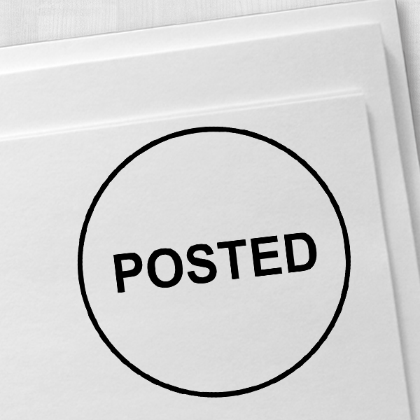 POSTED Round Border Stock Stamp