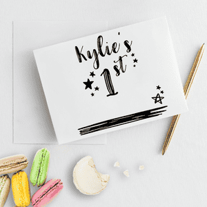 Custom Baby's 1st Milestone Craft Stamp Imprint Example