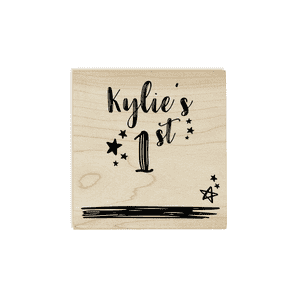 Custom Baby's 1st Milestone Craft Stamp Body and Design