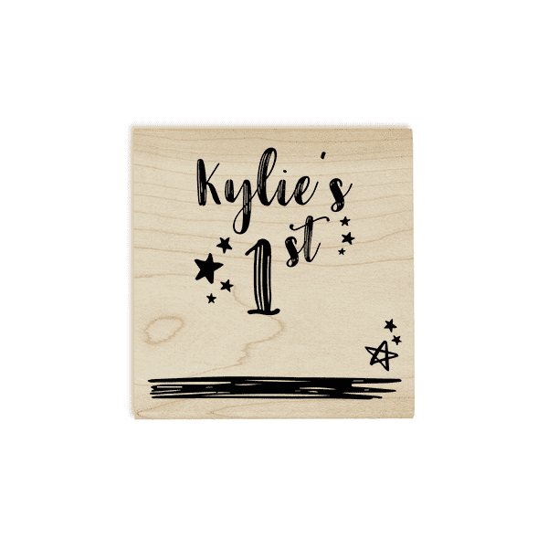 Custom Baby's 1st Milestone Craft Stamp Body and Design