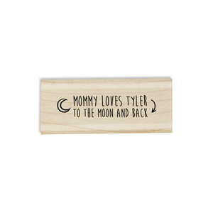 Custom Baby To The Moon & Back Craft Stamp Body and Design