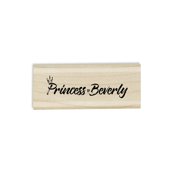Custom "Princess" Baby Name Craft Stamp Body and Design