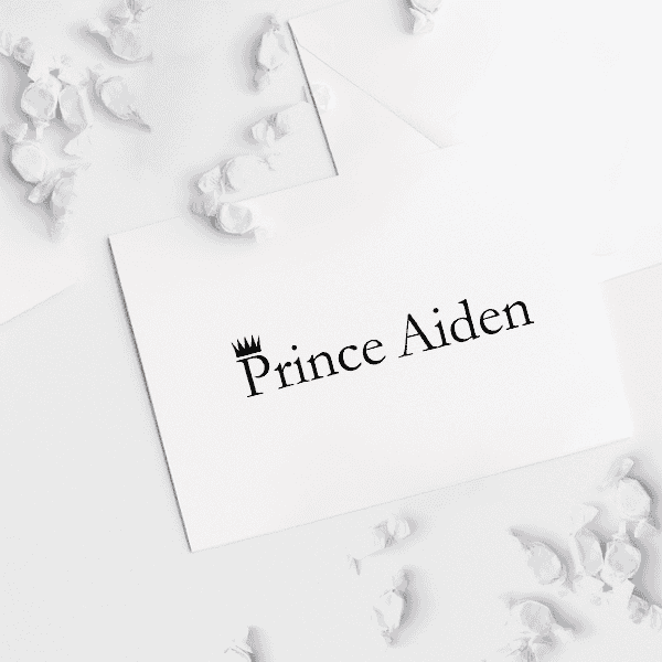 Custom "Prince" Baby Name Craft Stamp Imprint Example