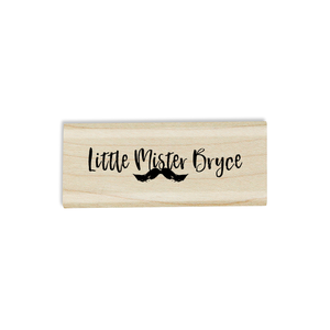 Custom "Little Mister" Mustache Craft Stamp Body and Design