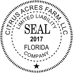 Limited Liability Company with Date Seal Rubber Stamp