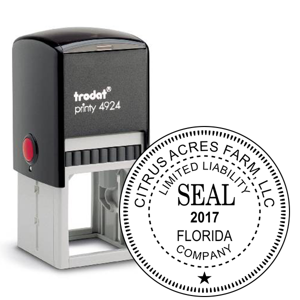 Limited Liability Company with Date Seal Rubber Stamp