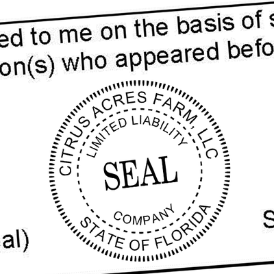 Limited Liability Company Seal Rubber Stamp - alternate view