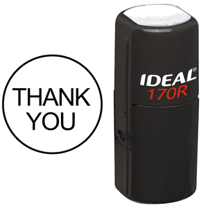 Thank You Round Border Stock Stamp Body and Imprint