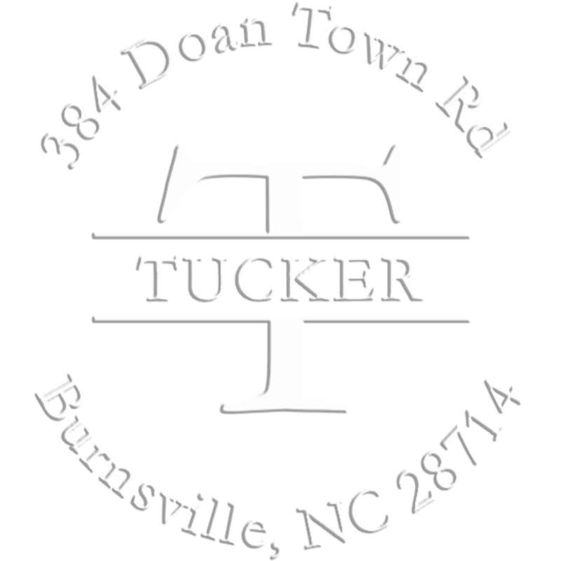 Tucker Address Luxury Embossed Impression