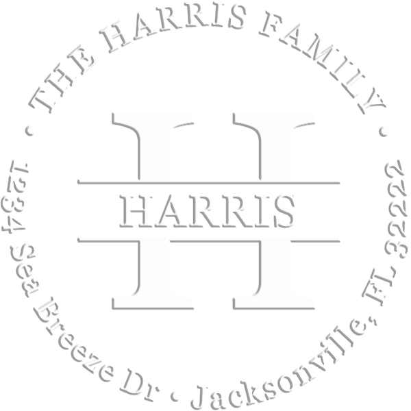 Harrison Address Luxury Embossed Impression