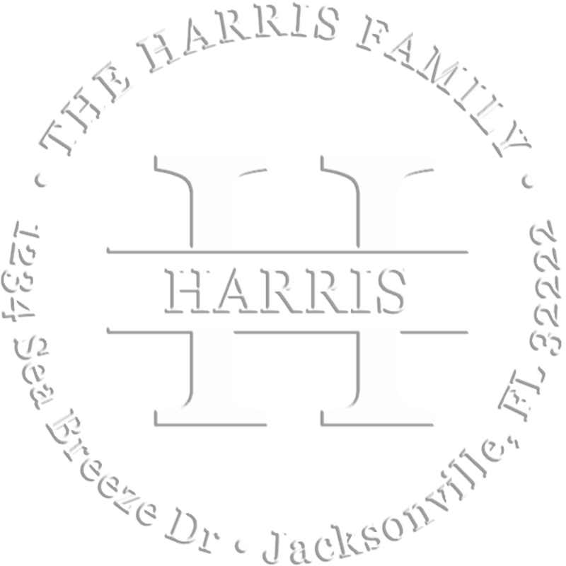 Harrison Address Luxury Embossed Impression
