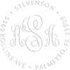 Fancy Monogram Address Luxury Embossed Impression