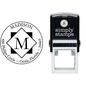 Diamond Letter Round Stamp Body and Imprint