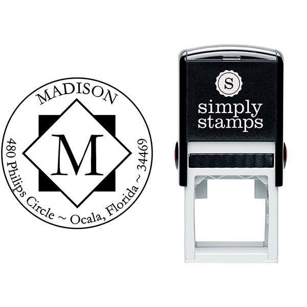 Diamond Letter Round Stamp Body and Imprint