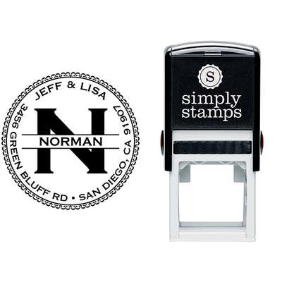 Norman Round Address Stamp - alternate view