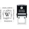 Angie Square Monogram Address Stamp Body and Imprint