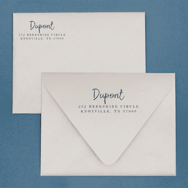 Dupont Brush Return Address Stamp Imprint Examples