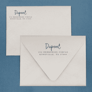 Dupont Brush Return Address Stamp Imprint Examples