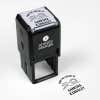 Library book stamp impression and self-inking stamp body with white background