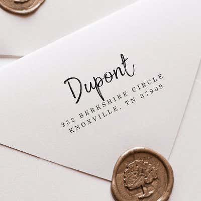 Dupont Brush Return Address Stamp - alternate view
