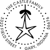 holiday star ornament rubber address stamp