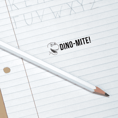 Dinosaur Dynamite Teacher Encouragement Stamp - alternate view