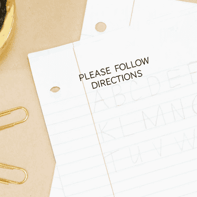 Please Follow Directions Teacher Grading Stamp - alternate view