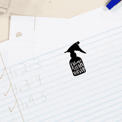 Please Clean Cute Teacher Grading Stamp - alternate view
