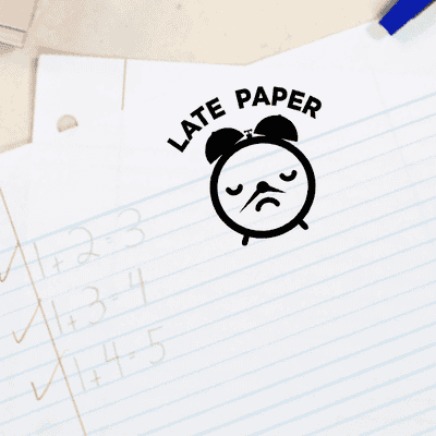 Late Paper Teacher Grading Stamp - alternate view