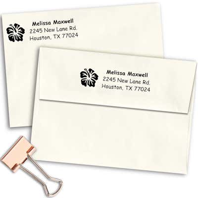 Flower Bloom Address Stamp - alternate view
