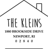 Newport House Shaped Address Stamp