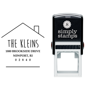 Newport House Shaped Address Stamp Body and Design