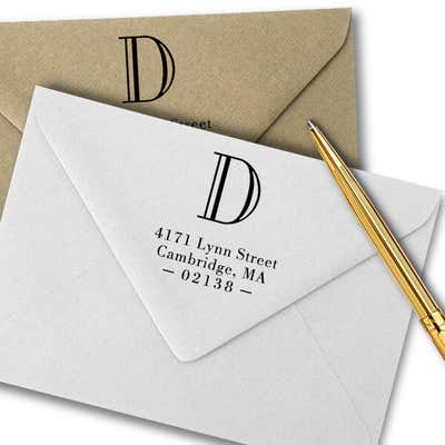 Cambridge Monogram Address Stamp - alternate view