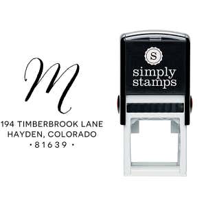 Hayden Lane Monogram Address Stamp Body and Design