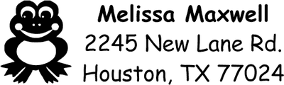 Frog Return Address Stamp