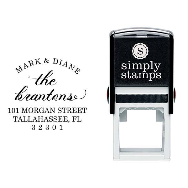 Branton Script Return Address Stamp Body and Design