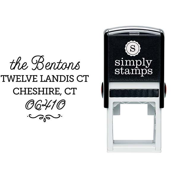 Cheshire Script Return Address Stamp Body and Design