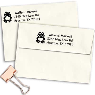 Frog Return Address Stamp - alternate view