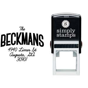 Beckman Banner Style Address Stamp Body and Design