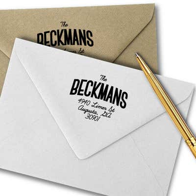 Beckman Banner Style Address Stamp - alternate view