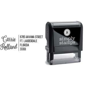 Holland Script Trendy Address Stamp Body and Design