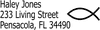 Christian Ichthys Address Stamp