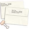 Jesus Fish Address Stamp Imprint Examples on Envelopes