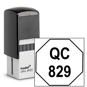 Octagon Shape QC Inspection Stamp