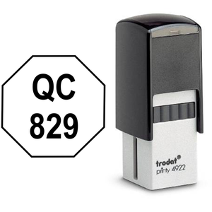 Octagon Shape QC Inspection Stamp Body and Design