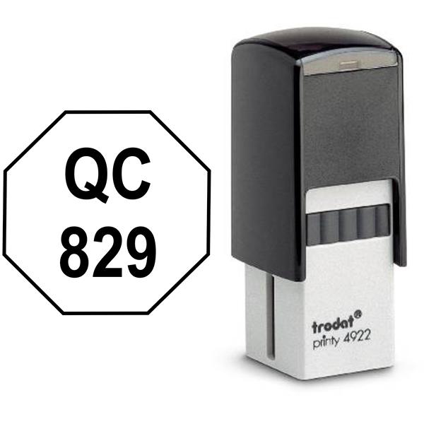 Octagon Shape QC Inspection Stamp Body and Design