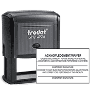 Inspection Repair Custom Acknowledgment Stamp