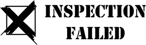 Inspection Failed Rubber Stamp