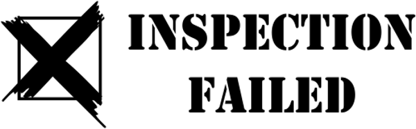 Inspection Failed Rubber Stamp